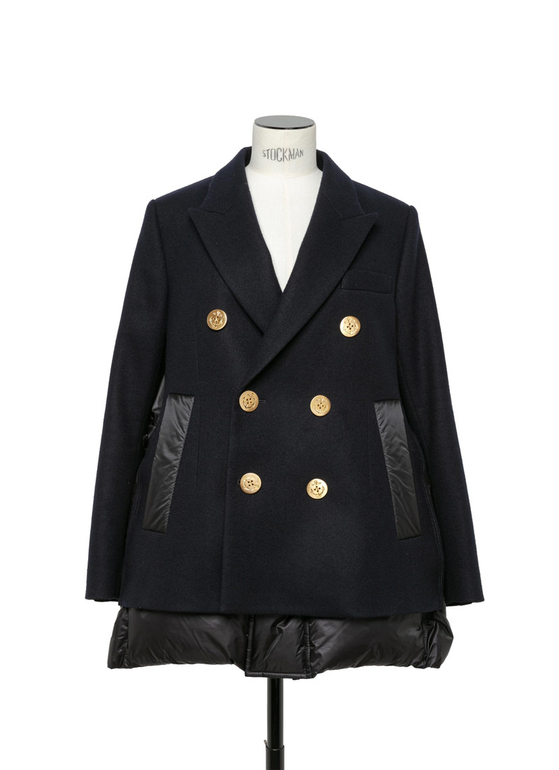 sacai Wool Melton x Puffer Jacket | REVERSIBLE