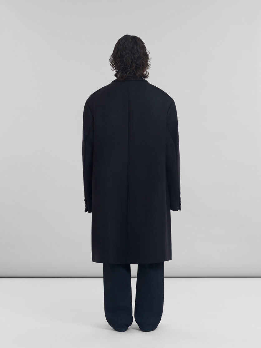 Marni BLACK WOOL OVERSIZED COAT | REVERSIBLE