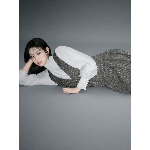 Vネックツイードジャンスカ【カンヘウォン着用】 | スナイデル(SNIDEL