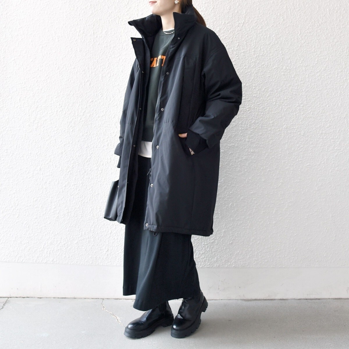 SHIPS any:〈多機能〉中綿 2WAY スタンドカラー モンスター コート