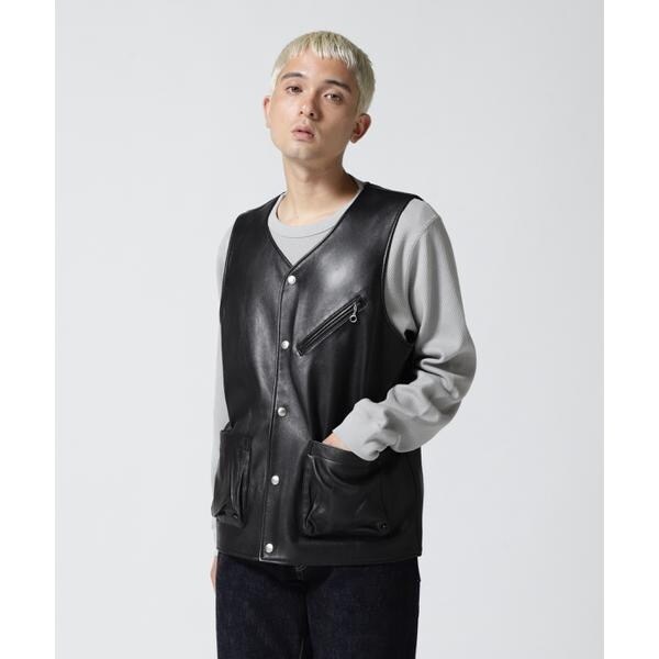 PATCH POCKET LEATHER VEST ／パッチポケット レザーベスト | ショット