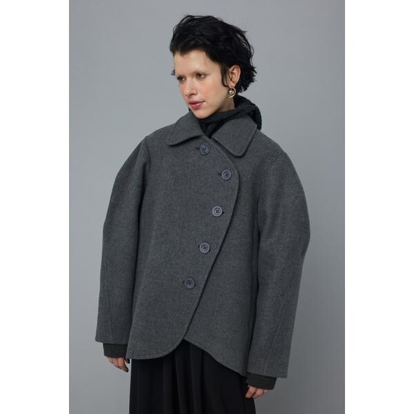 Round body wool coat | ヘリンドットサイ(HeRIN.CYE) | マルイウェブ