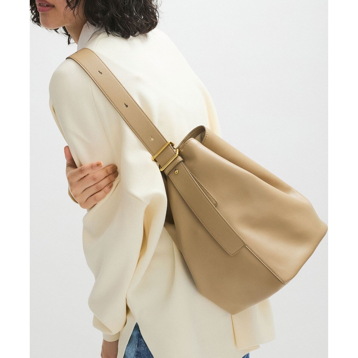 サステナブル】・【再入荷】スプリットレザーワンショルダー2WAYバッグ