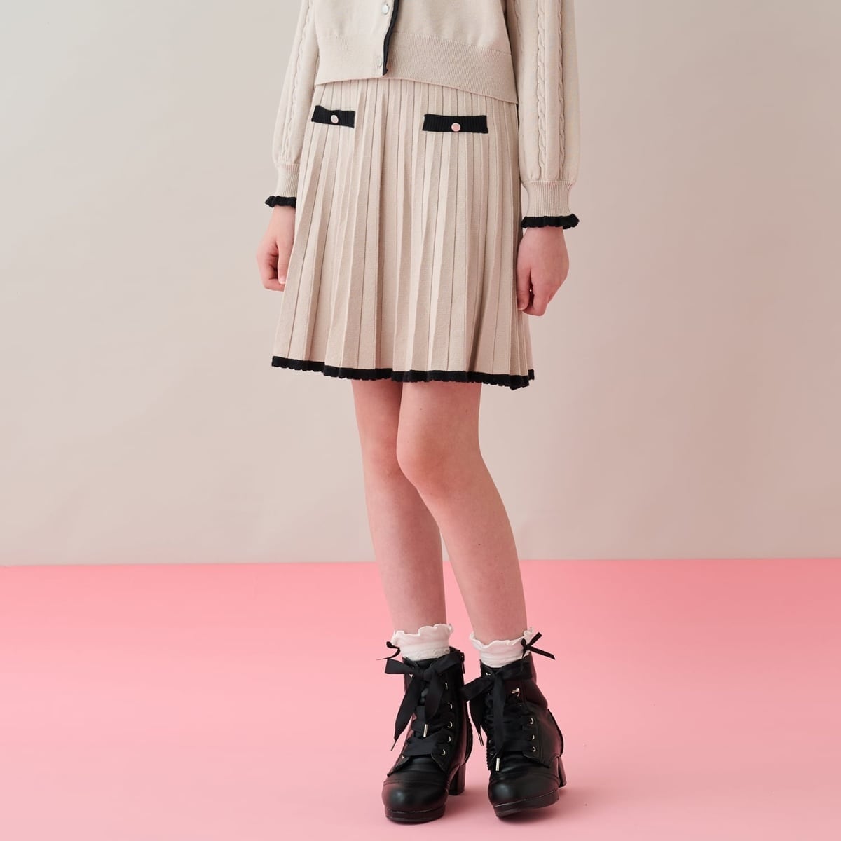 ニットプリーツスカート | メゾピアノジュニア(mezzo piano junior