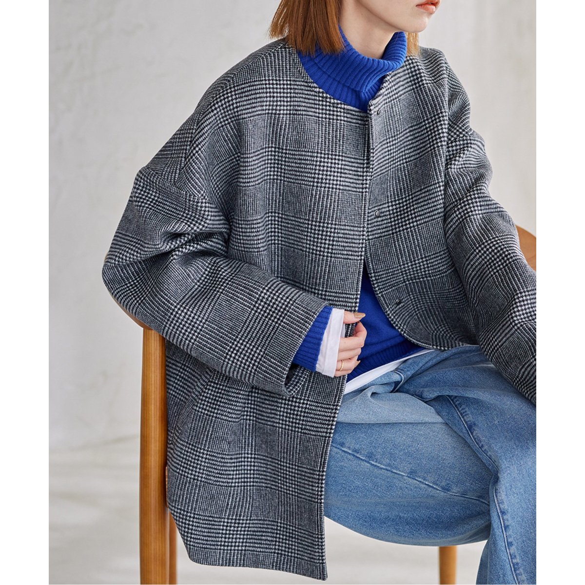 追加2》スーパー140ビーバーノーカラーショートコート | ジャーナル