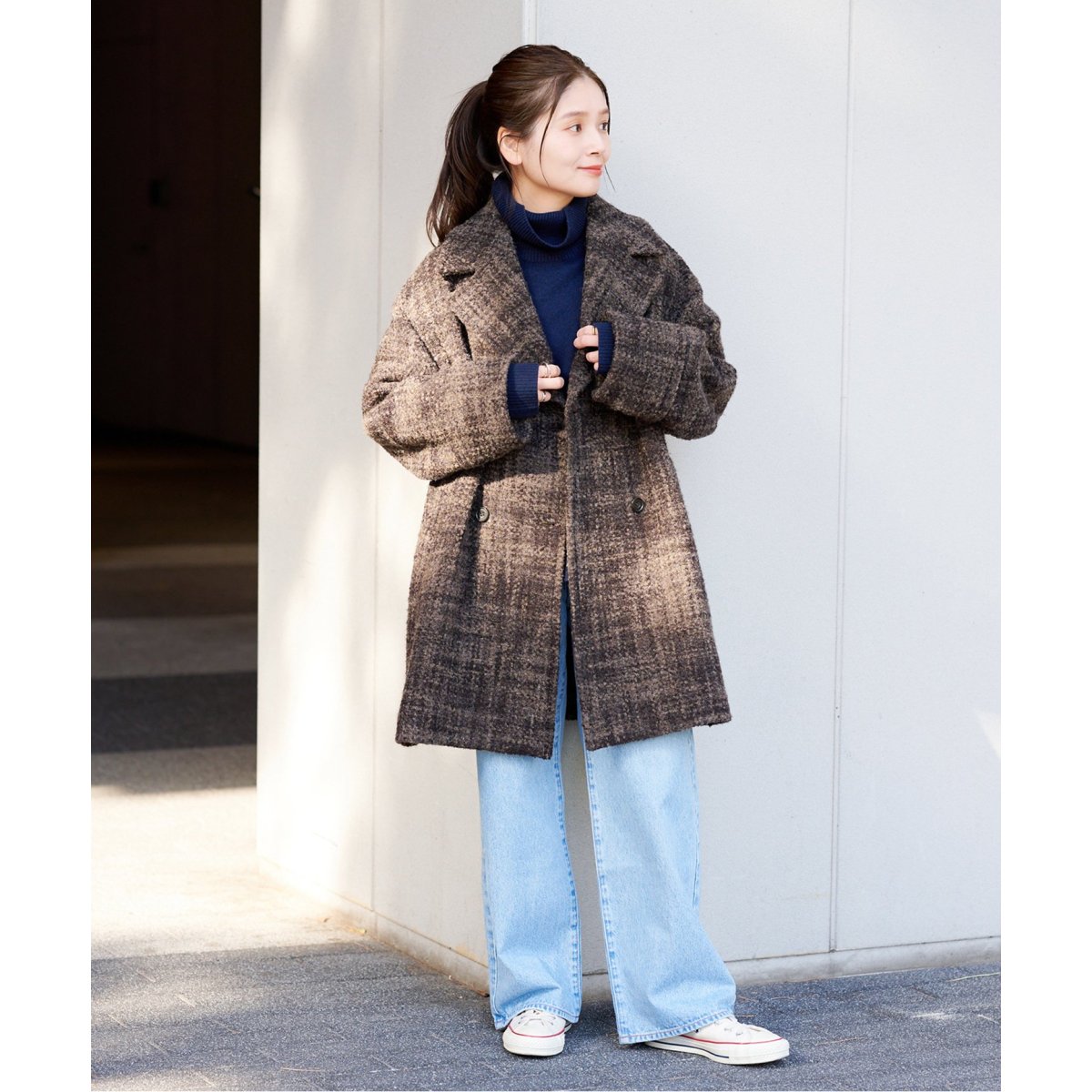 BALLIツイードビッグカラーミドルコート | ジャーナルスタンダード