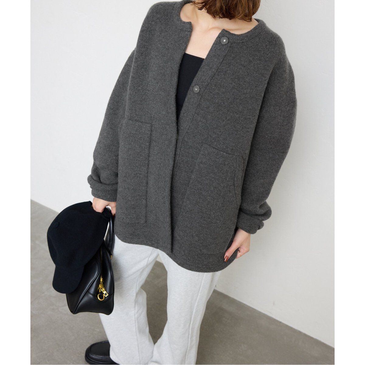 ダブルフェイスニットブルゾン | スローブ イエナ(SLOBE IENA