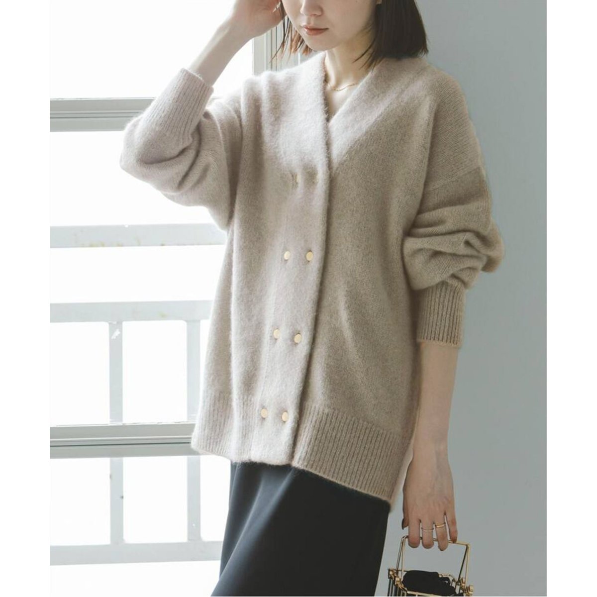 追加》YAK/ヤク ダブルボタンニットカーディガン 2 | ノーブル(Noble
