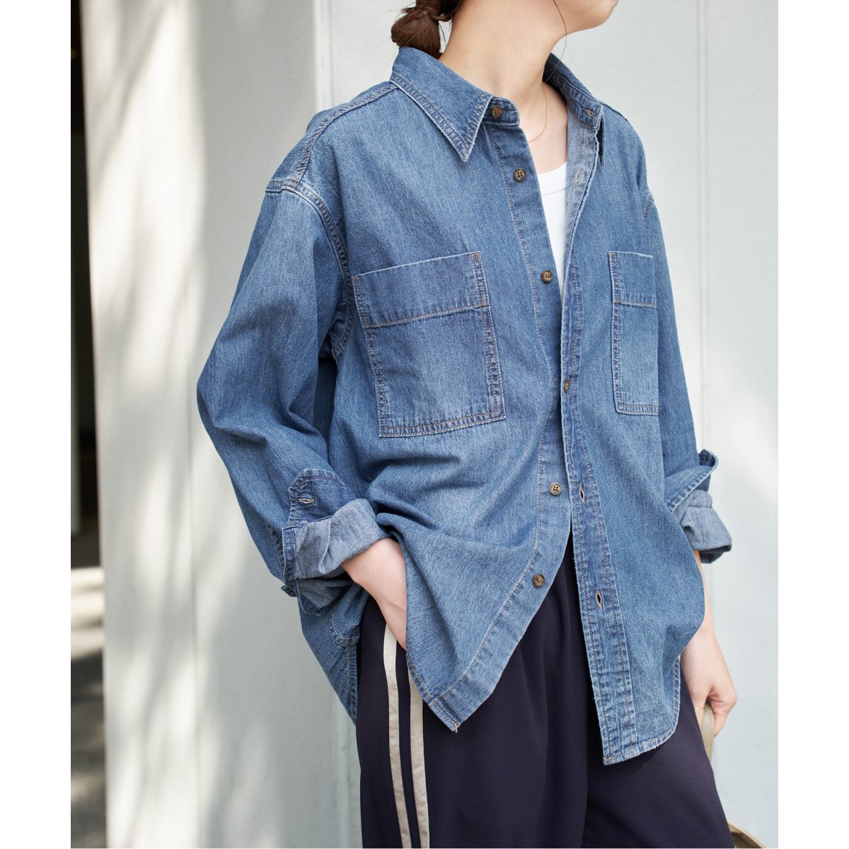 WEB限定 / 追加》ライトオンスデニムシャツ | スピック＆スパン(Spick