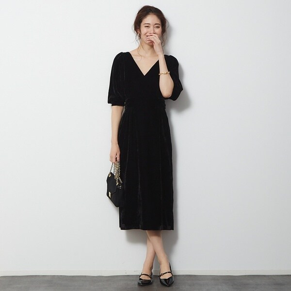 ベルベットカシュクールワンピース | ルージュ・ヴィフ ラクレ(Rouge