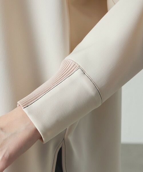 着用しわ軽減/吸水速乾】バックボタンブラウス （シャツ・ブラウス