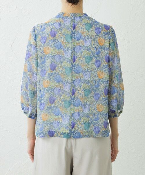 セール】 【LIBERTY】AMALIA TULIPスタンドカラーブラウス （シャツ