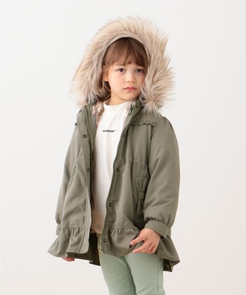 セール】 【140-150cm】ライナー付き3WAY モッズコート （ミリタリー