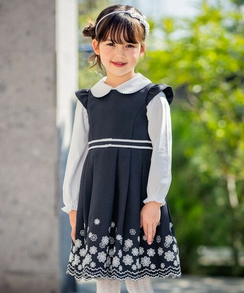 裾刺繍ワンピース （ロング・マキシ丈ワンピース）｜ANY / エニィ