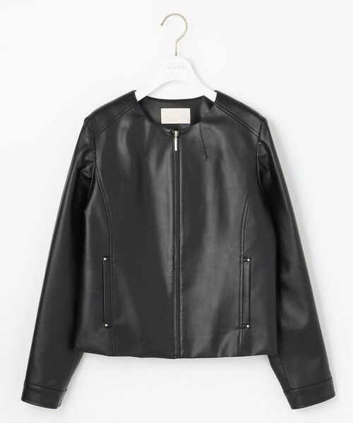 セール】 【Oggi1月号掲載】シックフェイクレザー ジャケット （ノー