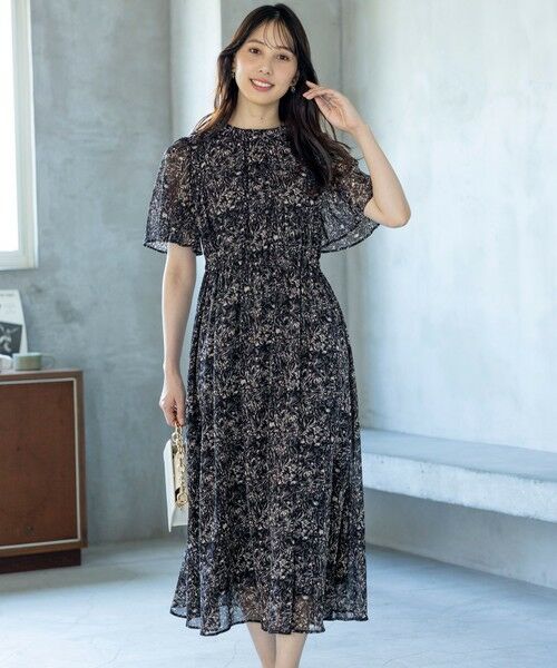 セール】 【洗える】プリント ワンピース （ロング・マキシ丈