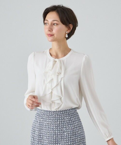 セール】 【Eternal Line 2024】バックサテンリボンラッフル ブラウス