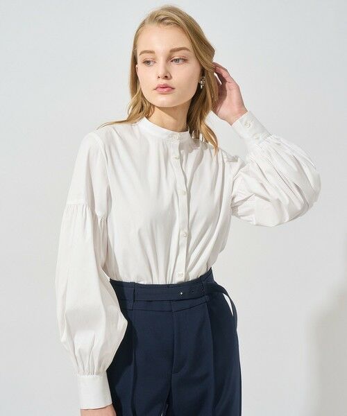 セール】 【Eternal Line 2025】ストレッチブロードパフ袖ブラウス