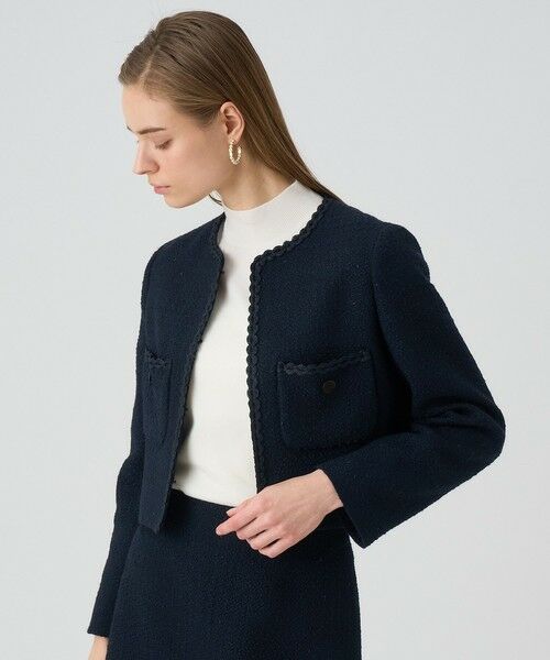 セール】 【セットアップ対応商品】ラメスラブツイードショート