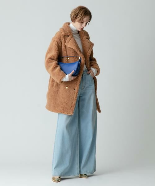 セール】 ウールMIXボアピーコート （ステンカラーコート