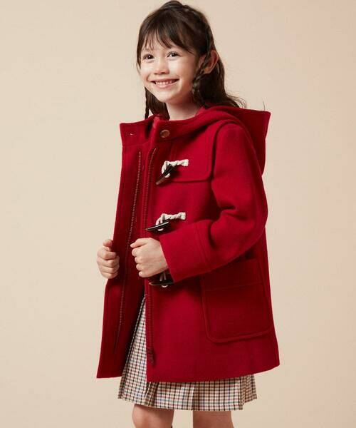 140-150]【選べる5色展開】ライトフェイクウールダッフルコート