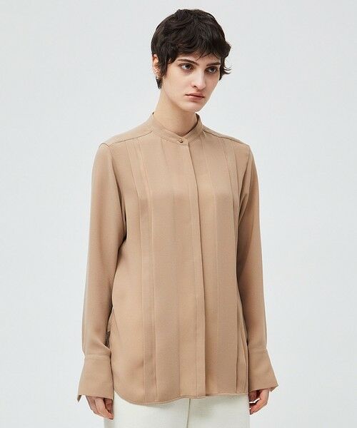 洗える】STOW / フロントタックブラウス （シャツ・ブラウス）｜BEIGE