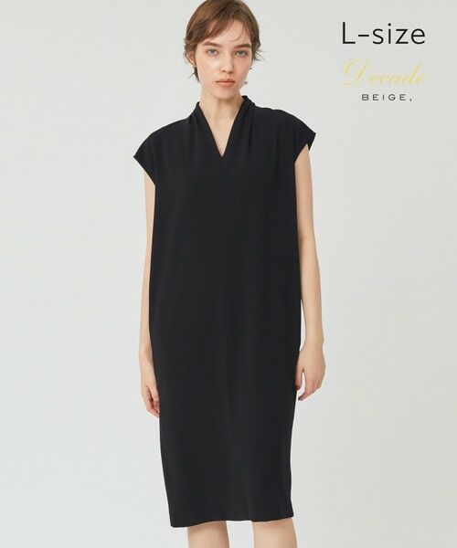 L-size】CINDY / Vネックワンピース （ロング・マキシ丈ワンピース