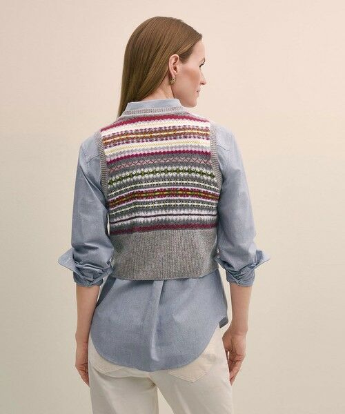 セール】 ラムズウール フェアアイル ノースリーブセーター （ベスト