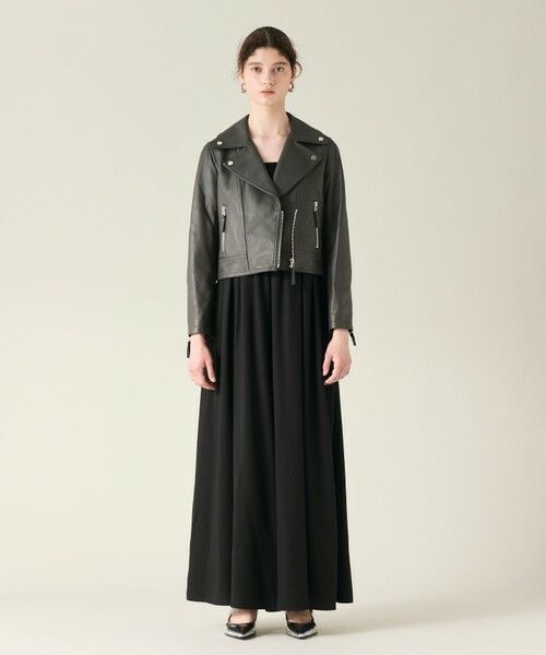 セール】 ラムレザーライダースジャケット （レザーブルゾン