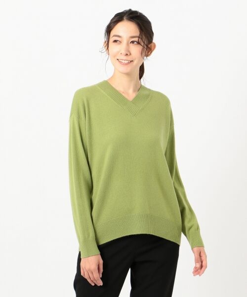 セール】 【WEB限定色あり】洗えるカシミヤブレンド Vネック ニット