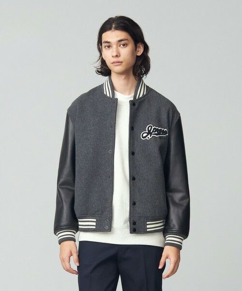 セール】 メルトン カウレザー スタジャン （その他アウター）｜J