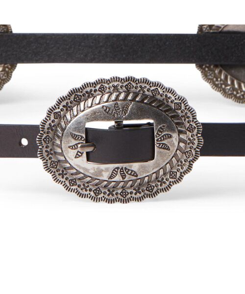 レザー コンチョ スキニー ベルト （ベルト・サスペンダー）｜LAUREN