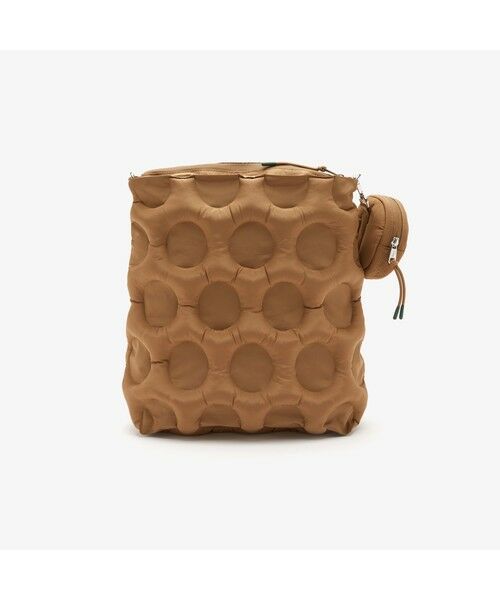 セール】 パデッドナイロン ゴルフボールエフェクトバケットバッグ