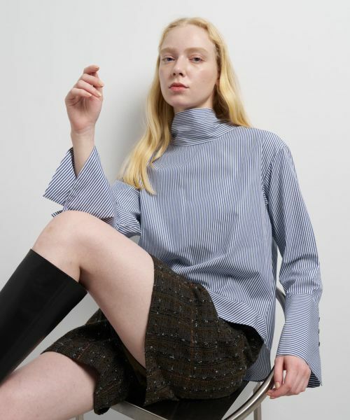 セール】 スタンドカラープルオーバーブラウス （シャツ・ブラウス