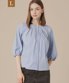 セール】 【L】コットンナイロンストレッチブラウス （シャツ