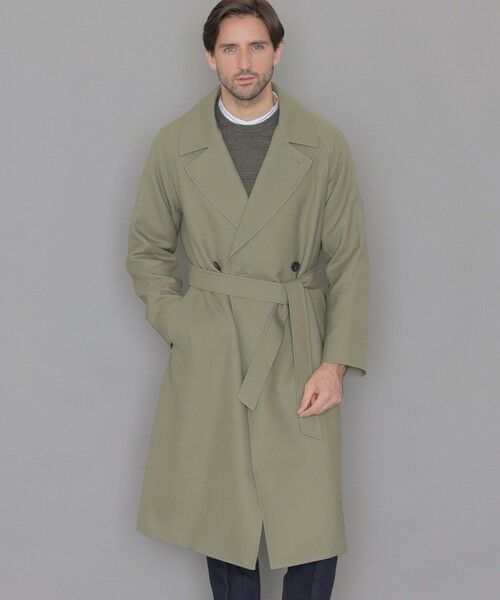 セール】 【HADSTON DOUBLE】ウールシルクリバーダブルブレストコート