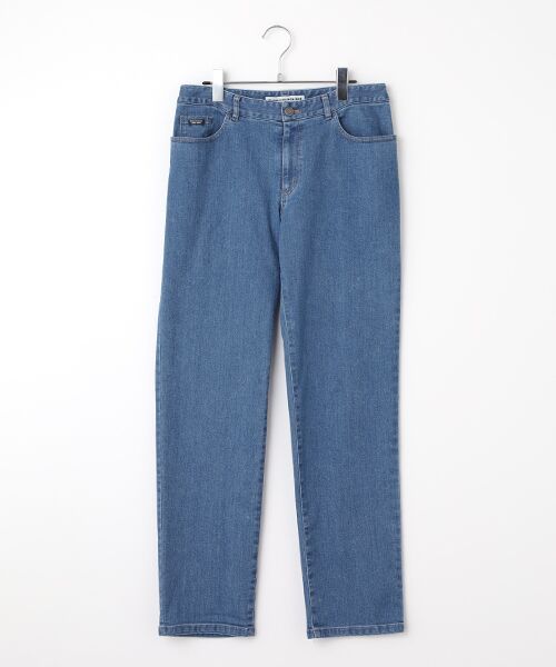 スーパーパウダータッチストレッチデニムパンツ[フルレングス