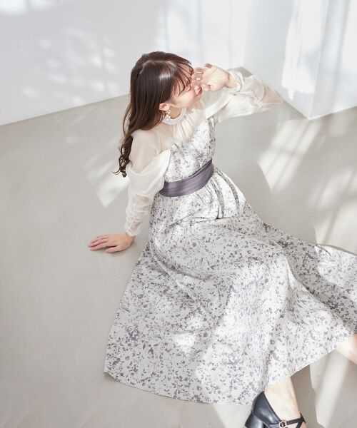 シアードッキングコルセットワンピース （ロング・マキシ丈ワンピース