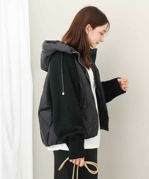 セール】 ニットスリーブダウンブルゾン （ダウンジャケット・ベスト