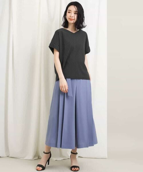 セール】 【洗濯機で洗える】ウエストリボン付きサテンガウチョパンツ