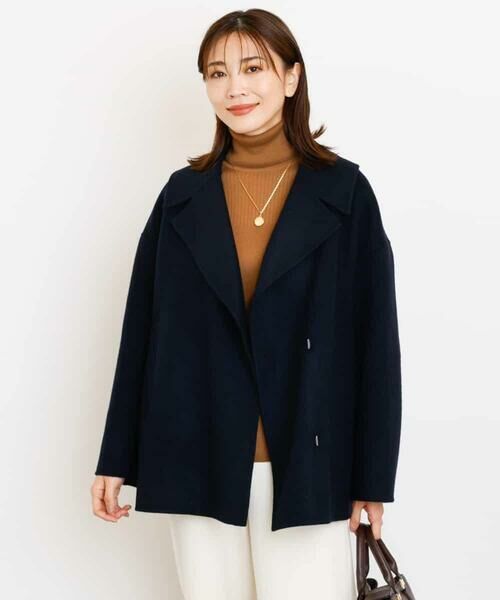 セール】 Super140sウールビーバーショートPコート （ピーコート