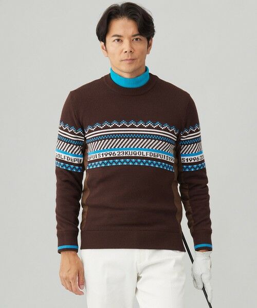 セール】 【MEN】【ウォッシャブル】フェアアイル柄ニット （ニット