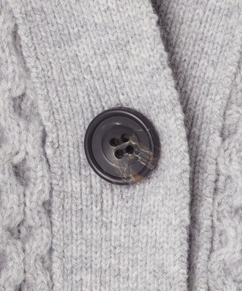 セール】 【洗える】ウールカシミヤ アランパターン カーディガン