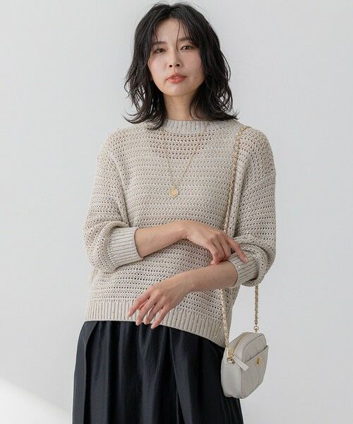 セール】 【洗える】スパングル ボートネック ニット （ニット