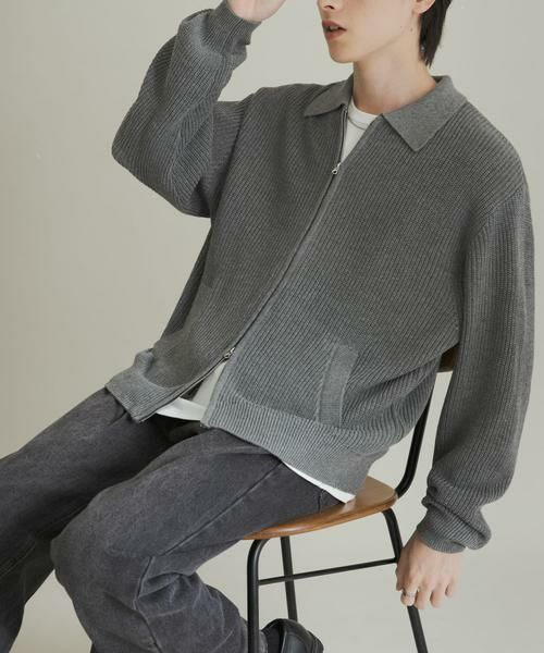 セール】 ダブルジップニットカーディガン （ニット・セーター