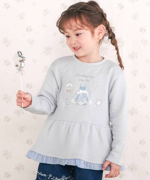 セール】 プリンセスモチーフ裾フレアトレーナー(80~130cm