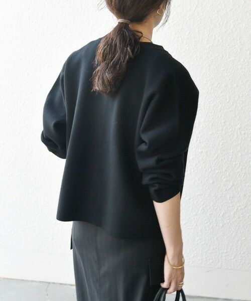 セール】 SHIPS any: ミラノリブ ノーカラー ニット ジャケット