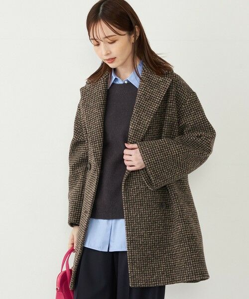 セール】 SHIPS Colors: スライバー ボンディング ピーコート