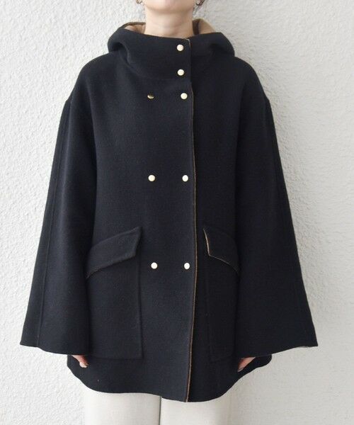 セール】 SHIPS any: リバー フーデッド Aライン ミドル コート