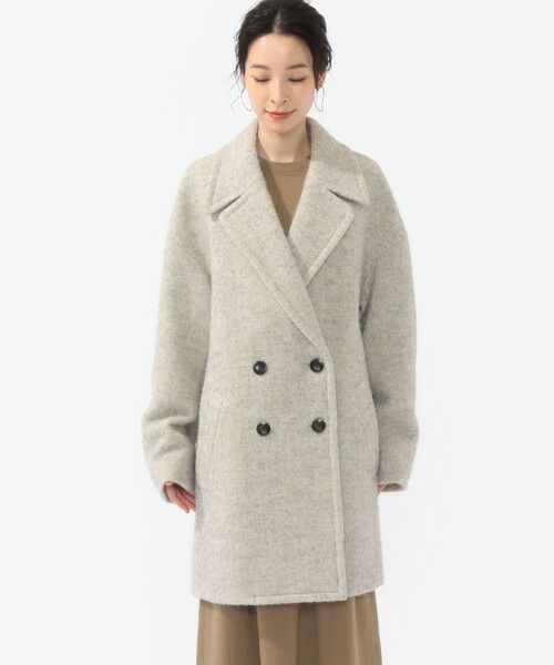 セール】 ダブルブレストツイードコート◇ （その他アウター）｜SHIPS